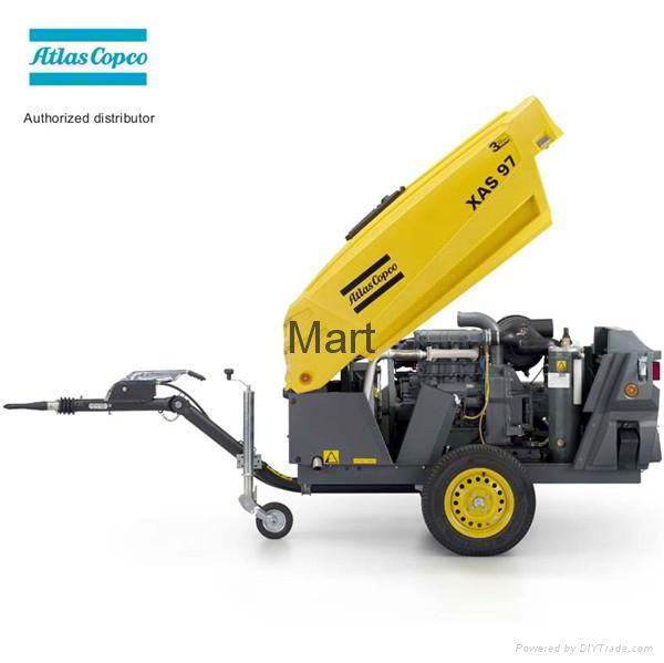 XAS97Dd Atlas Copco portable air compressor Deutz diesel engine(5.3m3/min,7bar)