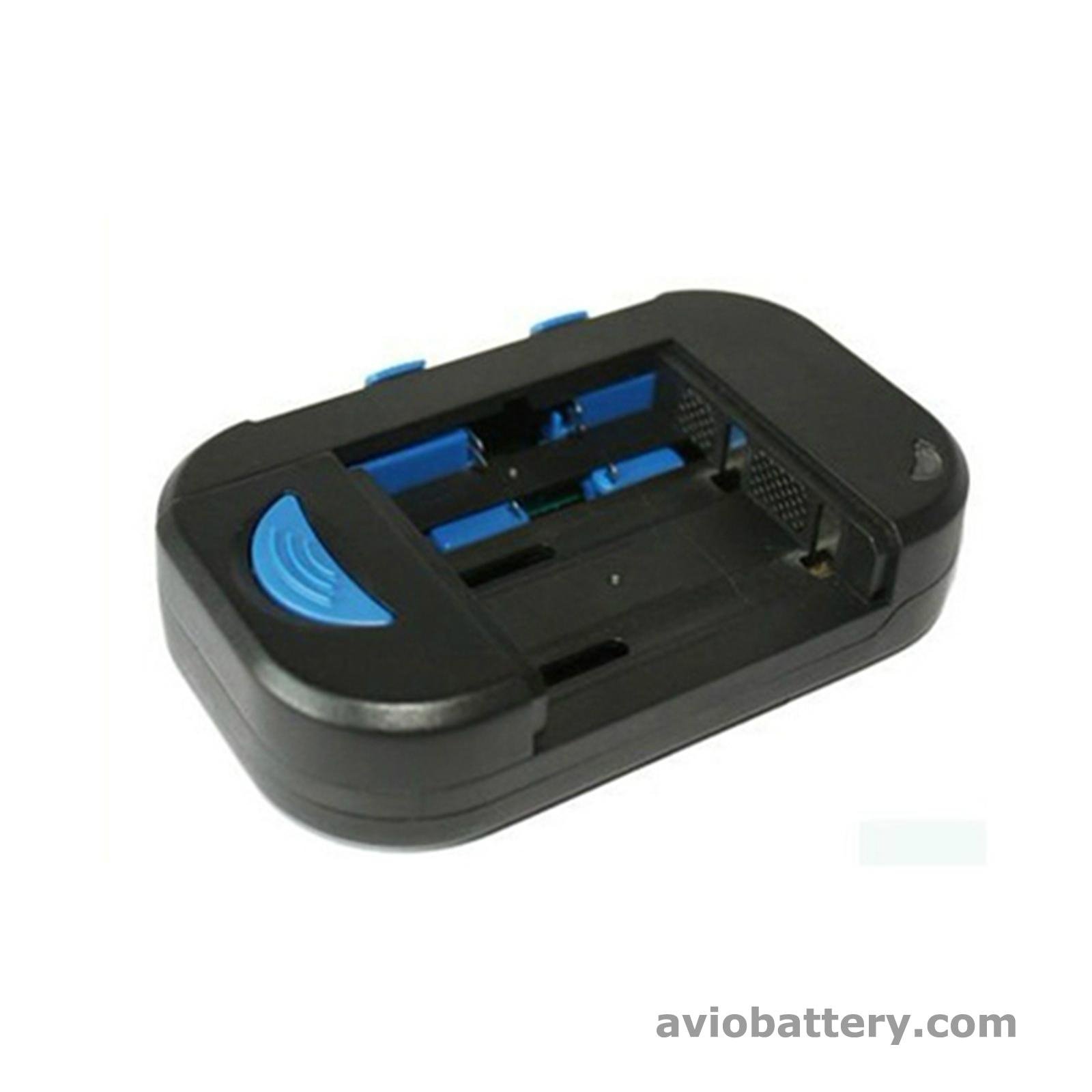 Universal camera battery charger for digital camera batteries