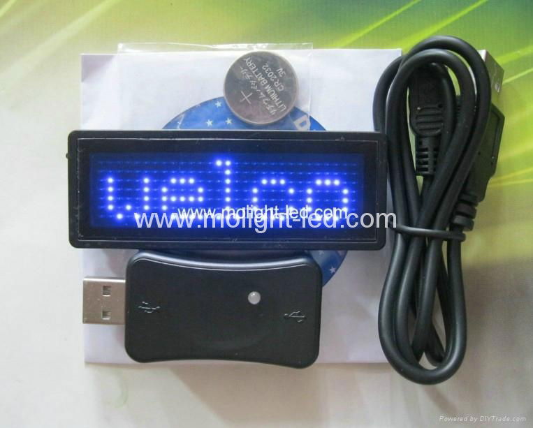Red Programmable Scrolling LED Badge Tag