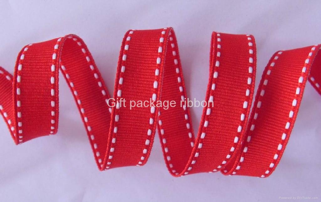  grosgrain ribbon side with white stitches 2