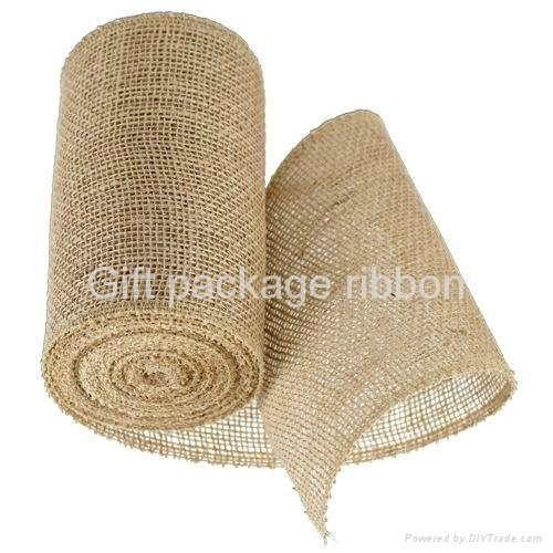 natural jute ribbon   or  jute ribbon with  sewing wire edge 3