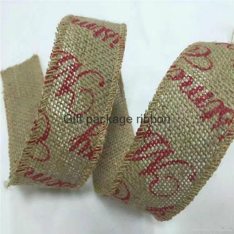 natural jute ribbon   or  jute ribbon with  sewing wire edge 4