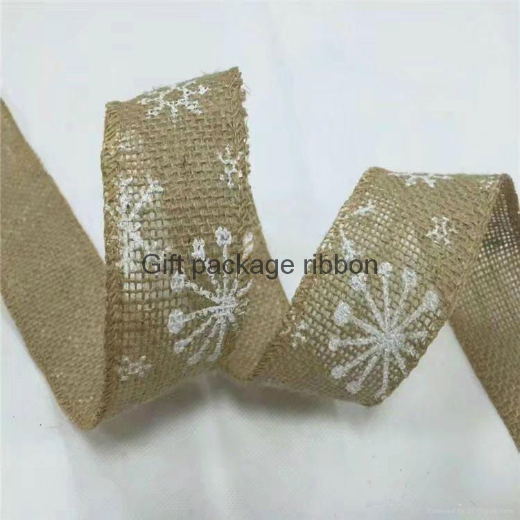 natural jute ribbon   or  jute ribbon with  sewing wire edge 5