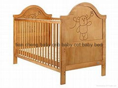 Wooden baby bed baby crib baby cot