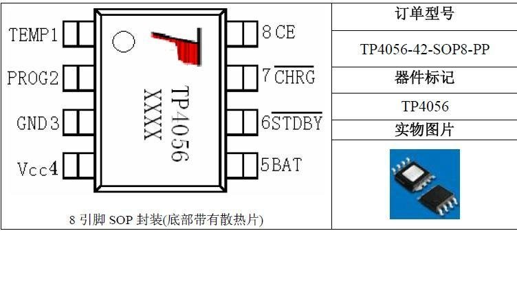 TP4056  1A線性充電IC