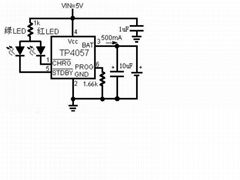 TP4057--雙燈指示防反接充電IC