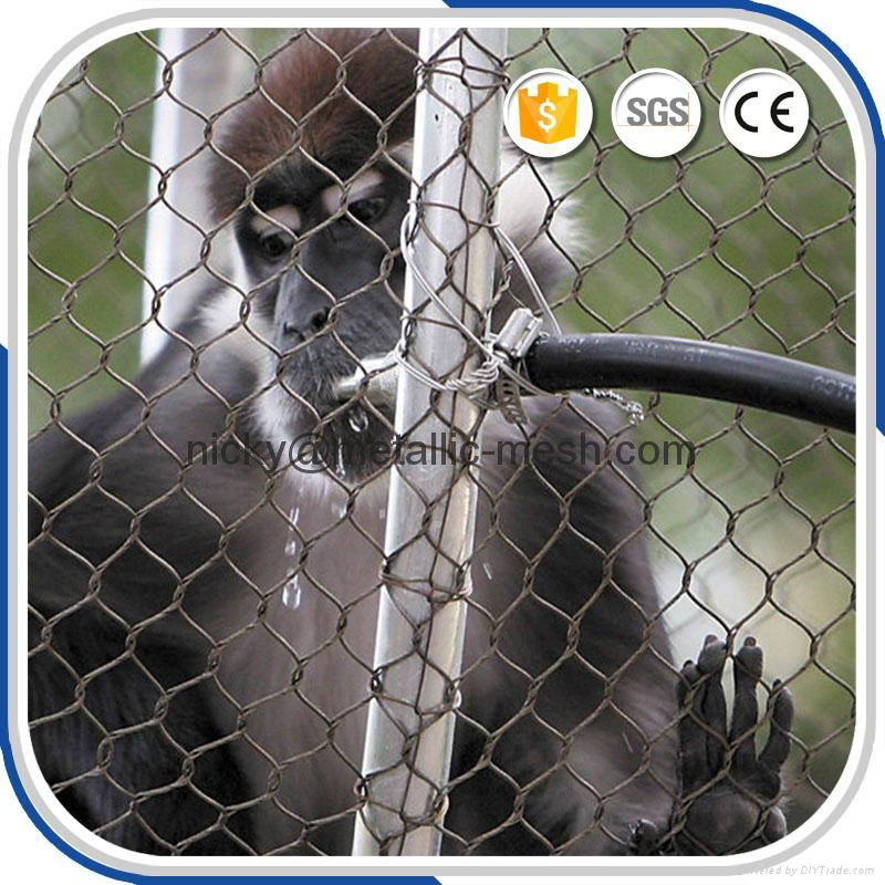 AISI316 Stainless Steel Wire Rope Mesh Animal Enclosure 2