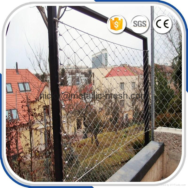 Stainless Steel Balustrade Infill Wire Rope Mesh Panel 5