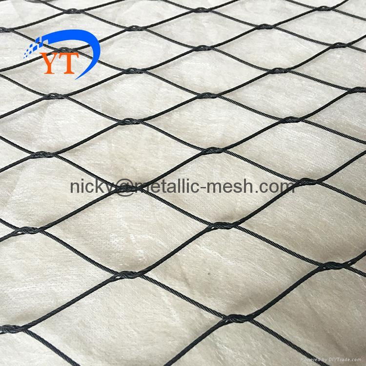 Flexible Black Oxide  X-tend Stainless Steel Cable Mesh