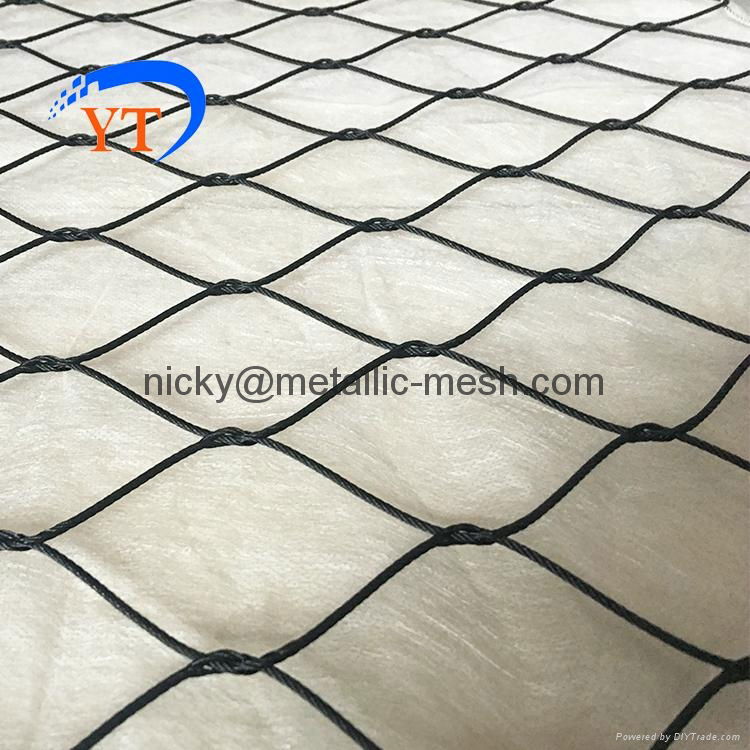 Flexible Black Oxide  X-tend Stainless Steel Cable Mesh 4