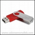 Promotional Custom Logo 1GB Plastic Swivel USB Flash Drive Memory Stick U Disk