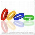 Custom Logo 16GB Silicone Wristband USB 2.0 Flash Memory Key Drive