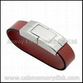 Wholesale 4GB Leather Bracelet Style USB Memory Disk Pen Drive 