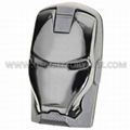 Novelty Silver Iron Man Style USB Thumb Drive