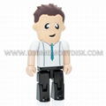 Custom Rubber Head People Man Shape USB Flash Disk Drive