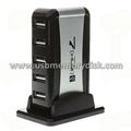 High Speed 7-Port USB 2.0 Hub with Vertical Stand(110~240V AC Adapter)