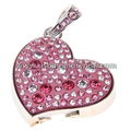 Jewelry Crystal Heart Shape USB Flash Memory Disk Pen Drive