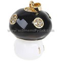 Jewelry Mushroom Shape Metal USB Flash Disk Pendrive