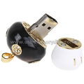 Jewelry Mushroom Shape Metal USB Flash Disk Pendrive