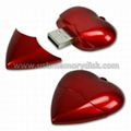 Plastic Heart Shape USB Memory Stick Pendrive