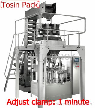 Automatic weighing pouch packaging machine