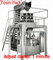 Food packing machine with fast adjust