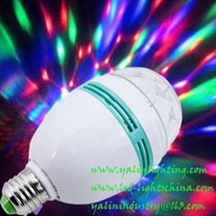 rotating RGB LED bulb light for disco party