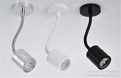 3W bendable LED wall spot lamp with switch for showroom