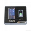 4.3inch touch screen biometric fingerprint face recognition time attendance with