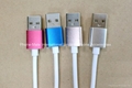 Plated metal head USB-C Data Cable to USB-a 3