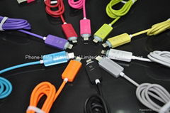 2IN1 colorful USB sync and charging cable 