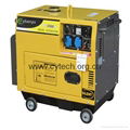 single or three phase digital panel silent diesel generator set  4