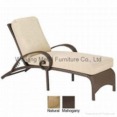 Rattan chaise lounge