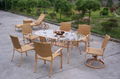 Wicker resin dining set