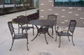 Cast aluminum dining set