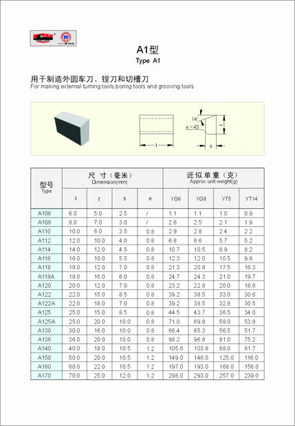 株洲钻石牌YG8A122合金刀头数控刀片 2