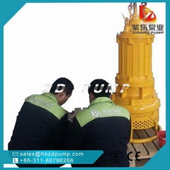 Vertical submersibile sand dredge pump