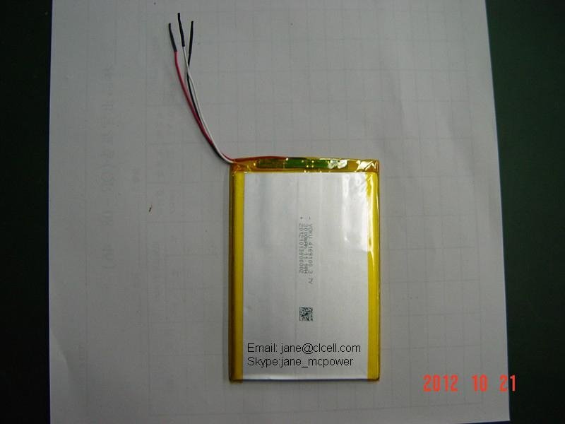 High capacity 3.7V li-polymer soft pack battery 402030 4