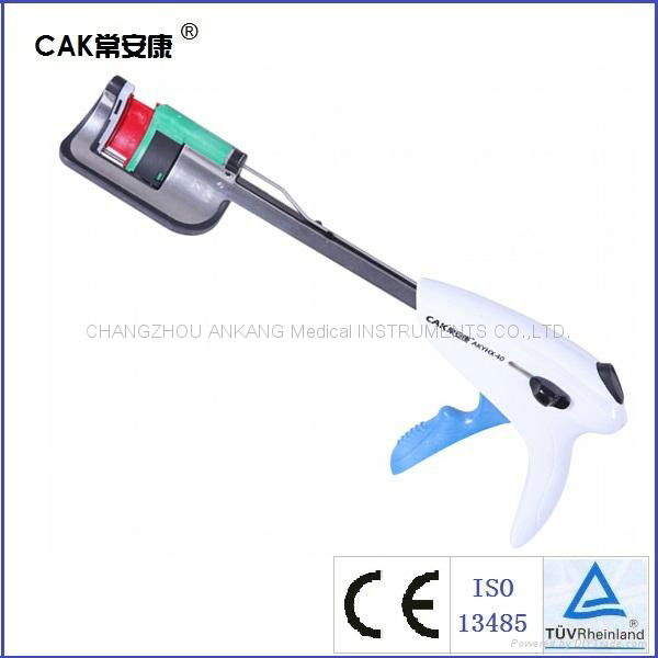 Disposable curved cutter stapler