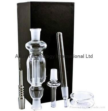 Nectar Collector Glass Kit with Titanium Nail and Quartz Tip Quartz Nail Dabber  2