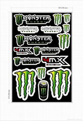 PVC mototcycle sticker sheet Vinyl Sticker sheet One industry sticker sheet