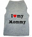 2012 dog clothes ,i love mommy dog t-shirt 1