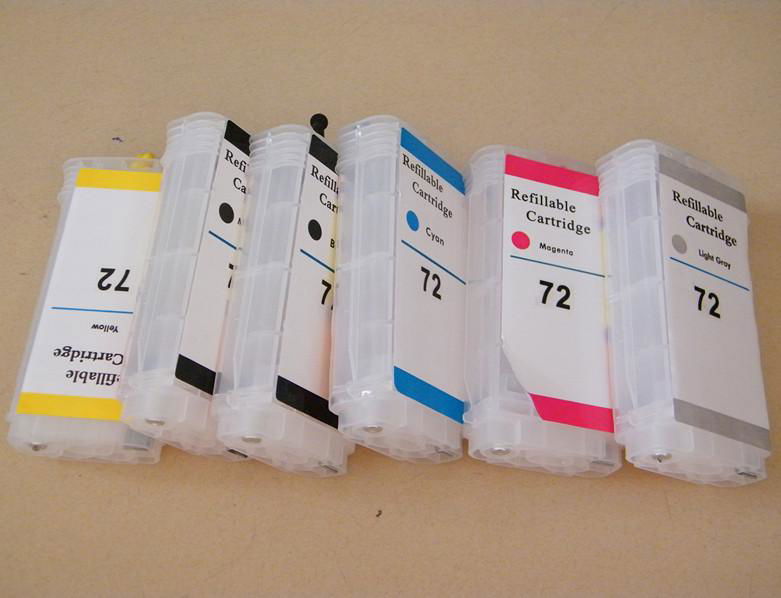 72 refillable cartridge for HP T610/T1100/T1120 printer