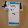 72 refillable cartridge for HP T610/T1100/T1120 printer 5