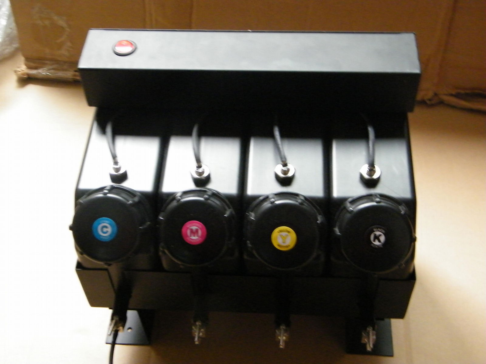 4 color UV bulk ink system with sensor without cartridge for Flat UV ink printer 2