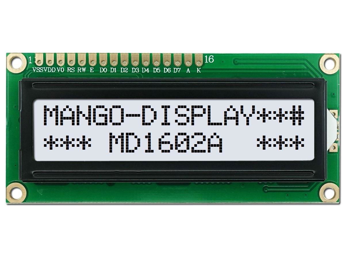 16x2 lcd module, 1602 LCD module, black character on white background