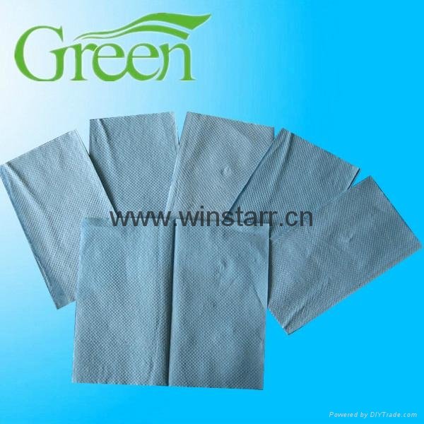 Blue Singlefold paper towels 3