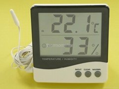 Large LCD Digital indoor and ourdoor thermometer & Hygrometer with CE approval