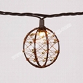 Party String Lights-Decorative Beaded Copper Wire Ball string light 10ct