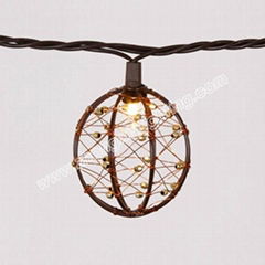Party String Lights-Decorative Beaded Copper Wire Ball string light 10ct